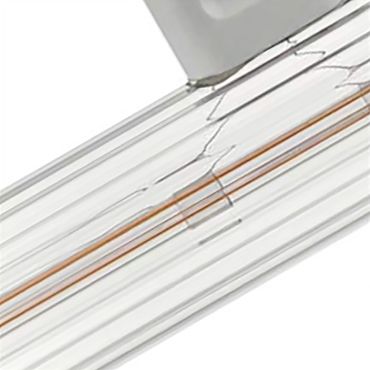Daylight Italia LED lamp - Linea Righe - Ø 3 x 30 cm - S14d - 6W dimbaar - 2700K - transparant