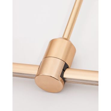 Nova Luce Grammi 03 - magnetische buisstructuur - 150 x 35 cm - 60W LED incl. - satijn goud