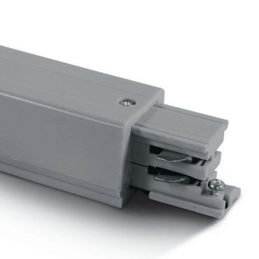 ONE Light Square Track Accessories - startvoeding- links - 3-fase railsysteem - 16A - grijs