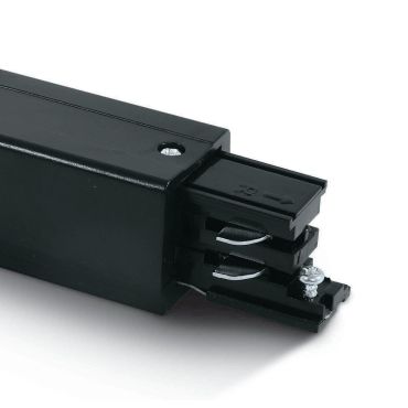 ONE Light Square Track Accessories - startvoeding rechts - 3-fase railsysteem - 16A - zwart