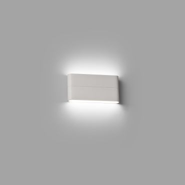 Faro Aday - wandverlichting - 17,5 x 2,2 x 9 cm - 6W LED incl. - IP54 - mat wit