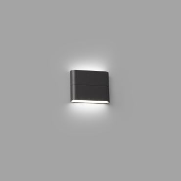 Faro Aday - wandverlichting - 11,3 x 2,2 x 9 cm - 6W LED incl. - IP54 - donkergrijs