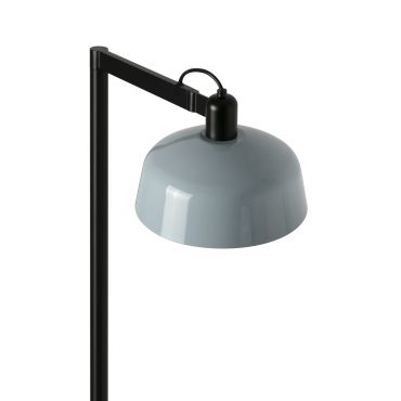 Faro Tatawin - vloerlamp - 30 x 47,7 x 148 cm - satijnzwart en glanzend grijsblauw