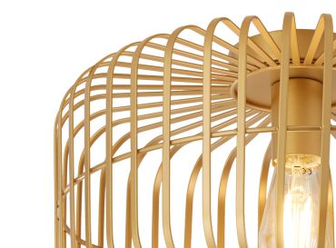 Searchlight Crib - plafondverlichting - Ø 40 x 23 cm - mat goud