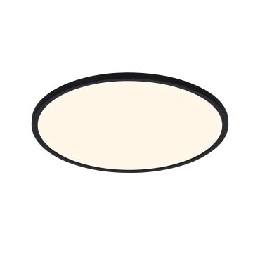 Nordlux Oja - plafondverlichting - Ø 42,4 x 2,3 cm - 19W LED incl. (3000K-4000K) - IP54 - zwart