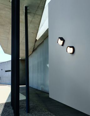 Nova Luce Max - buiten wandverlichting - Ø 16 x 10 cm - 12W LED incl. - IP65 - donkergrijs