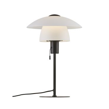 Nordlux Verona - tafellamp - Ø 27,5 x 40 cm - opaal wit en zwart