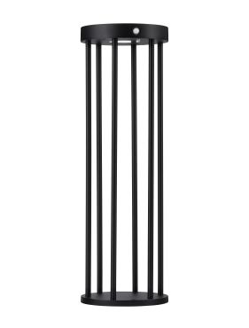 Nova Luce Aigo - tuinpaal met sensor op zonne-energie - Ø 16 x 50 cm - 2W LED incl. - IP65 - donker antraciet