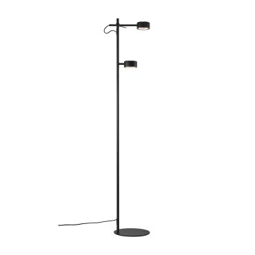 Nordlux Clyde - staanlamp - 138 cm - 3 stappen dimmer - 2 x 5,5W LED incl. - zwart