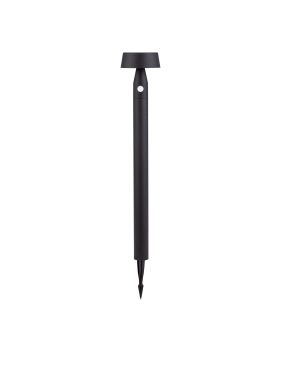 Nova Luce Chiaro - tuinpaal op zonne-energie - Ø 17 x 90 cm - 1W LED incl. - IP54 - zandzwart