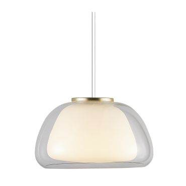Nordlux Jelly - hanglamp - Ø 39 x 222,8 cm - transparant en opaal wit
