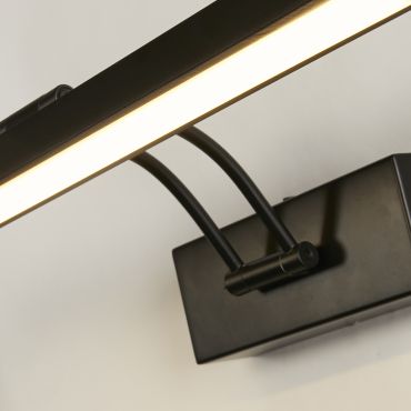 Searchlight Rhodes - wandverlichting - 41 x 18 cm - 9W LED incl. - zwart