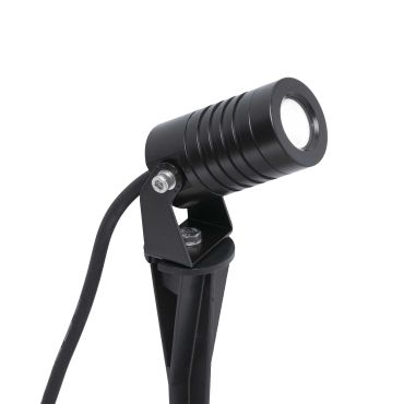 Faro Balder - grondspot op piek - 8 x 4 x 28 cm - 3W LED incl. - IP67 - mat zwart