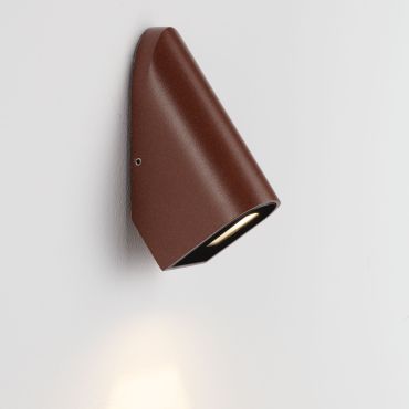 Nova Luce Soren - buiten wandverlichting - 4 x 9,7 x 5,8 cm - 3W LED incl. - IP65 - corten