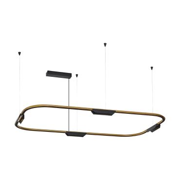 VK Lighting Core - hanglamp - 62,8 x 156,8 x 112,8 cm - 25W dimbare LED incl. - goud en zwart