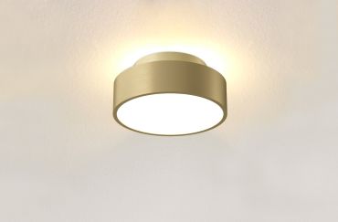 Artdelight Chicago - plafondlamp - Ø 15 x 6,8 cm - 9,8W dimbare LED incl. - warm goud