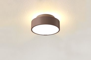 Artdelight Chicago - plafondlamp - Ø 15 x 6,8 cm - 9,8W dimbare LED incl. - brons geborsteld