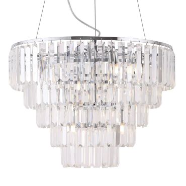 Maxlight Monaco - hanglamp - Ø 60 x 150 cm - chroom