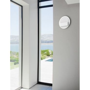 Nova Luce Polso - wandverlichting - Ø 15 x 4,8 cm - 6W LED incl. - mat wit