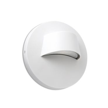 Faro Brow - wandverlichting - Ø 12 x 7 cm - 3W LED incl. - IP44 - mat wit