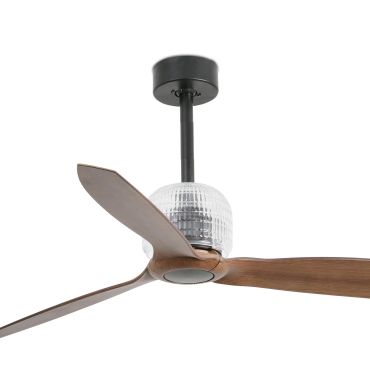 Faro Deco Fan - plafondventilator met afstandsbediening - Ø 128 cm - donkerbruin en zwart