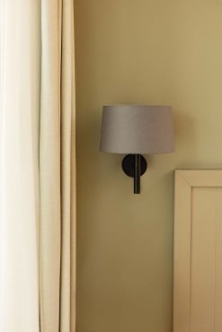Faro Windsor - wandverlichting - Ø 29 x 39,2 x 26,5 cm - mat zwart en grijs