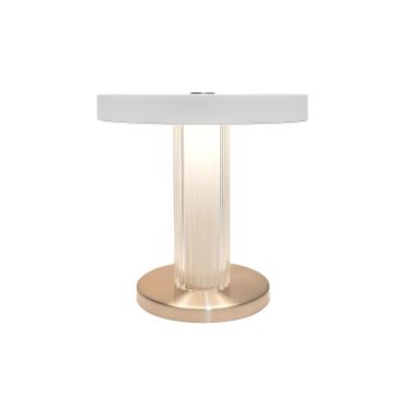 Design For The People Trezzi - draagbare tafellamp met oplaadbare batterij - Ø 21 x 21,9 cm - 3 stappen Moodmaker functie - 5W LED incl. - wit
