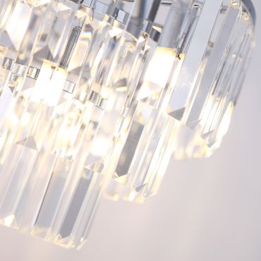 Maxlight Monaco - hanglamp - Ø 42 x 150 cm - chroom