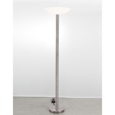 Nova Luce Rocco - staanlamp - Ø 45,5 x 181 cm - 30W dimbare LED incl. - satijn nikkel
