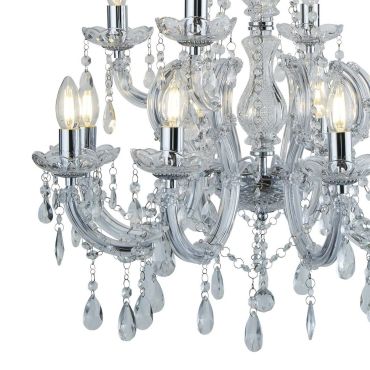 Searchlight Marie Therese - luster - Ø 63 x 120 cm - chroom