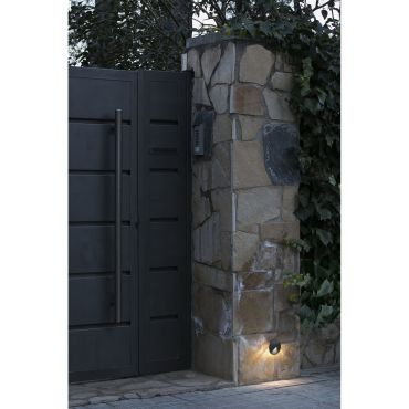 Faro Uve - inbouw wandverlichting - Ø 9 x 5 cm - 2W LED incl. - IP44 - donkergrijs