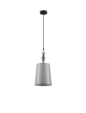 Nova Luce Damo - hanglamp - Ø 22 x 160 cm - mat zwart, grijs en bruin
