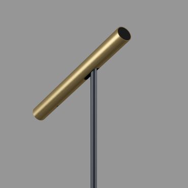Artdelight Kansas - vloerlamp - 20 x 25 x 140 cm - 6W dimbare LED incl. - zwart en warm goud