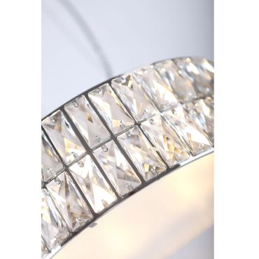 Maxlight Diamante - hanglamp - Ø 46 x 135 cm - chroom