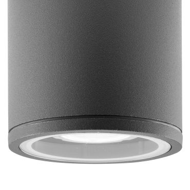 Nova Luce Cerise - buiten plafondlamp - Ø 9 x 9 cm - IP54 - donkergrijs