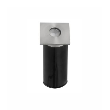 Nova Luce Bang - grondspot voor buiten - 37 x 37 mm, Ø 32 mm inbouwmaat  - 1W LED incl. - IP67 - satijn nikkel