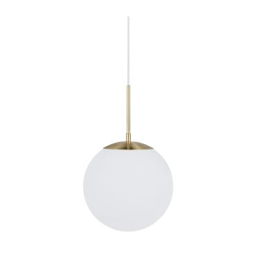 Nordlux Grant - hanglamp - Ø 25 x 240 cm - messing en opaal wit