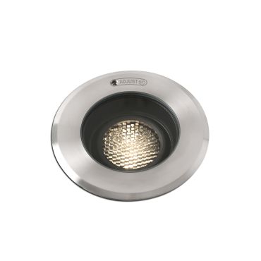 Faro Geiser Orientable - ronde grondspot voor buiten - Ø 130 mm, Ø 116 mm inbouwmaat - 7W LED incl. - IP67 - satijn inox
