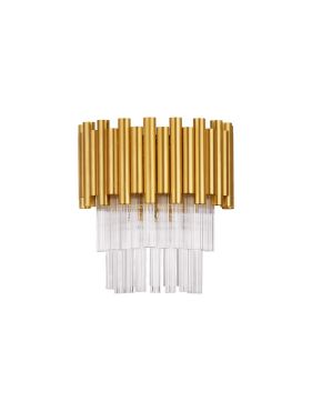 Nova Luce Magnolia - wandlamp - 24 x 16,3 x 26,5 cm - goud