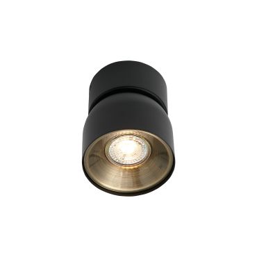 Nordlux Pitcher - opbouwspot - Ø 10 x 12,3 cm - zwart en goud