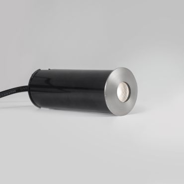 Nova Luce Bang - grondspot voor buiten - Ø 37 mm,  Ø 32 mm inbouwmaat - 1W LED incl. - IP67 - satijn nikkel