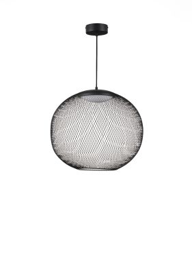 Nova Luce Kinetic - hanglamp - Ø 50 x 154 cm - 24W LED incl. - mat zwart