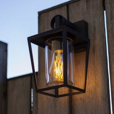 Lutec West - buiten wandverlichting - 16 x 19,9 x 28,8 cm - IP54 - zwart