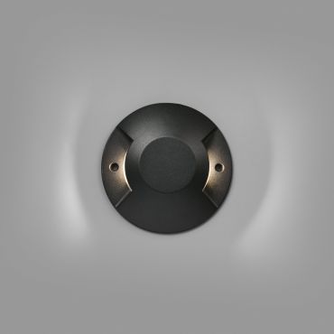 Faro Loth - wandverlichting - Ø 20 x 4,2 cm - 12W LED incl. - IP67 - mat zwart