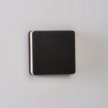 Nova Luce Oono - buiten wandverlichting - 13,5 x 13,5 x 5 cm - 11W LED incl. - IP65 - donker antraciet