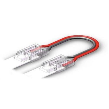 Lichtkoning - dubbele connector met 15cm kabel - 0,54 x 1,16 cm - voor enkelkleurige 10mm SMD LED strip