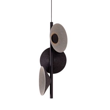 Maxlight Puro - hanglamp - 51 x 19 x 220 cm - 4 x 2W LED incl. - grijs en zwart
