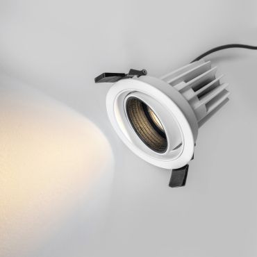Nova Luce Mea - inbouwspot - Ø 96 mm, Ø 85 mm inbouwmaat - 15W LED incl. - wit