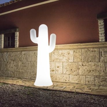New Garden Panchito - buiten vloerlamp - 61 x 43 x 140 cm - 18W LED incl. - IP65 - wit - koud witte lichtkleur