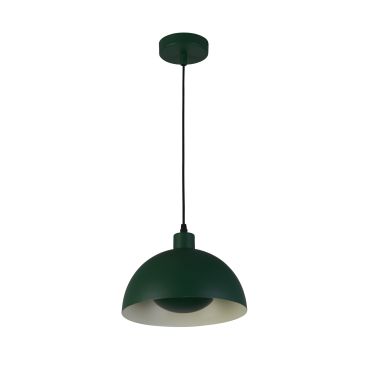 Searchlight Mars - hanglamp - Ø 25 x 150 cm - mat groen en crème